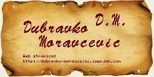 Dubravko Moravčević vizit kartica